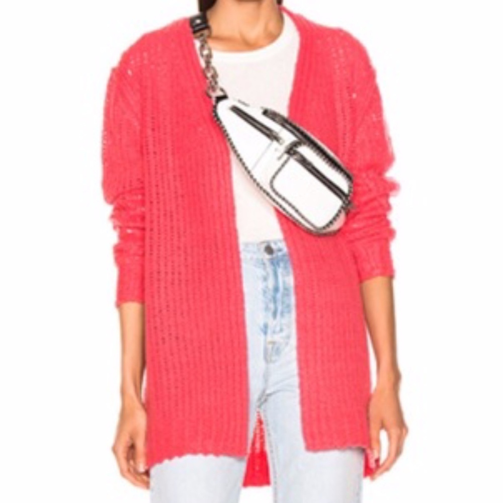 Rag & Bone Pink Arizona Merino Wool Cardigan - Picture 2 of 8